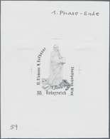 15542 Österreich: 2007. Probedruck In Schwarz Für Marke "Schutzpatrone - Hl. Klemens", Bezeichnet Vs. U.a. - Neufs