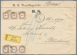 15550 Österreich - Portomarken: 1900/1916, 3 Behördenbriefe Von Neuhaus Nach Straz (Reco) Sowie Aus Hvar V - Portomarken