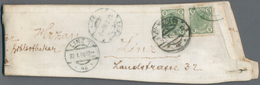 15561 Österreich - Portomarken: 1908, Frankierter HEMDKRAGEN Von Wien Nach Linz Frankiert Mit 5 Kreuzer Gr - Portomarken