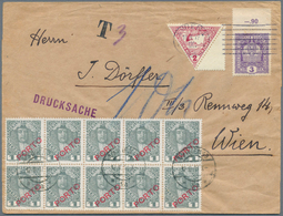 15573 Österreich - Portomarken: 1917, Drucksache Der 3. Gewichtsstufe Aus Wien Mit "T 3" Taxstempel Verseh - Segnatasse