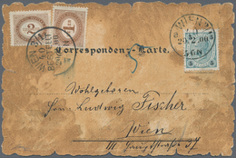 15578 Österreich - Portomarken: 1900, 5 H Grün/schwarz Auf "Gruss Aus..."-Ansichtskarte In Wien Wegen Des - Segnatasse