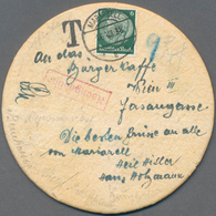 15586 Österreich - Portomarken: 1938, Mit 6 Pfg. Hindenburg Frankierter Bierdeckel, Aufgegeben In Mariazel - Portomarken