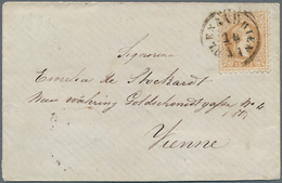 15643 Österreichische Post In Der Levante: 1870/1875, 15 So Hellbraun, EF Auf Kleinem Briefchen Mit K1 ALE - Levant Autrichien