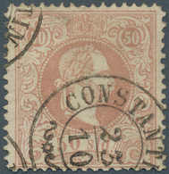 15647 Österreichische Post In Der Levante: 1867, 50 So. Bräunlichrosa Mit Zähnung L 12, Sauber Gestempelt, - Oriente Austriaco