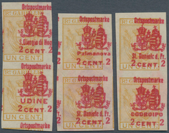 15662 Österreichisch-Ungarische Feldpost - Italien: 1918, ORTSPOSTMARKEN: Ital. Stempelmarken 2 C. Auf 1 C - Sonstige & Ohne Zuordnung