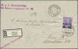15673 Österreich - Militärpost / Feldpost: 1917, 2 Feldpostbriefe Der K.u.K.Etappe Als Einschreiben Aus Ra - Sonstige & Ohne Zuordnung