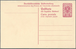 15692 Österreich - Ganzsachen: 1919. NICHT-VERAUSGABTE Doppelkarte 10H+10H Bräunlichlila Deutsch-Österreic - Sonstige & Ohne Zuordnung