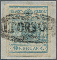 15705 Österreich - Stempel: ALT-ORSOVA (Banatisch-Serbische Militrägrenze): 1850, 9 Kr. Hellblau HP Type I - Maschinenstempel (EMA)