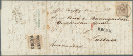 15719 Österreich - Stempel: GURK (Kärnten): 1850, 6 Kr. Braun Mit Zweikreisstpl. 'GURK 23/2' Sowie Rs. 6 K - Maschinenstempel (EMA)