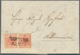 15727 Österreich - Stempel: MARBURG (Steiermark): 1850, 3 Kr. Rot HP Type I Im Waagr. Paar Allseits Voll- - Macchine Per Obliterare (EMA)