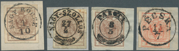 15730 Österreich - Stempel: 1850, "NAGY RÖCZE" K1, "NAGY-SZOLLOS" Zier-K2, "PAECTA" Zier-K2 Und "PECSKA" K - Machines à Affranchir (EMA)