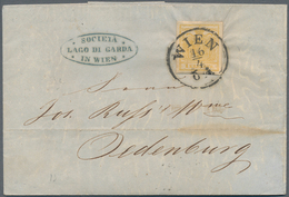 15763 Österreich - Stempel: WIEN: 1851/58, Acht Faltbriefe Bzw. -hüllen Alle Mit Einzelfrankaturen 9 Kr. B - Macchine Per Obliterare (EMA)