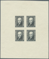 15801 Polen: 1937. President Moscicki 1z. Imperforated M/s Of 4. Without Red Marginal Inscriptions. Unused - Briefe U. Dokumente