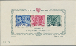 15806 Polen: 1948 Two Souvenir-sheets "Polish Culture" And "160 Years USA-Constitution" Both Superb Mint N - Briefe U. Dokumente