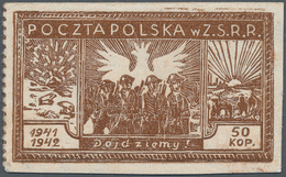 15812A Polen - Polnische Armee In Der Sowjetunion: 1942, 50kop. Brown, Unmounted Mint, Signed Bojanowicz Et - Altri & Non Classificati