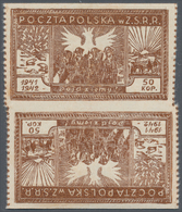 15813 Polen - Polnische Armee In Der Sowjetunion: 1942, Dojdziemy, Tête-bêche Pair, Mint Never Hinged, Fin - Sonstige & Ohne Zuordnung