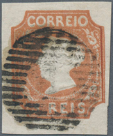 15822 Portugal: 1853, 5 R. Pale Brown, Small To Good Margins All Around, Cancelled With Numeral, Fine, (MI - Storia Postale
