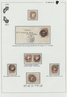 15824 Portugal: 1853 - 5 Rs., Single, Mint, And Newspaper Wrapper, With 5 Rs Stamp, Canceled With Bars, 5: - Storia Postale