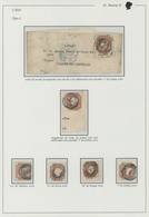 15825 Portugal: 1853 - Newspaper Wrapper With 5rs Stamp, Canceled With Bars 6:8:6 ``1'' Lisbon; Newspaper Wr - Storia Postale