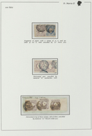 15850 Portugal: 1853- 100 Rs., Fragment Of Paper With A Rare Combination Of 100 Rs And 25 Rs Stamps Cancel - Lettres & Documents