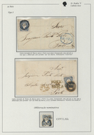 15859 Portugal: 1855-56 - 25 Rs. Single Canceled With Nominative Postmark COVILHÃ And Two Letters Send To - Briefe U. Dokumente