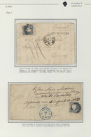 15861 Portugal: 1855-56 - 25 Rs. Two Letters, One Letter Send From Lisboa To Genova Dated 18/8/1855, With - Briefe U. Dokumente