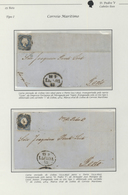 15863 Portugal: 1855-56 - 25 Rs. In Two Letters Maritime Mail. One Dated 28/7/1855 Send From Lisboa To Por - Lettres & Documents