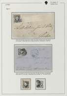 15864 Portugal:  1855-56 - 25 Rs. Two Used Stamps And Two Letters, One Dated 28/4/1855 Send From Serpa To - Storia Postale