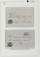 15871 Portugal: 1855-56 - 25 Rs. Two Letters. One Dated 1/4/1856 Send From Viana Do Castelo To Porto With - Briefe U. Dokumente