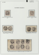 15880 Portugal:  1855-56 - 100 Rs. Two Used Stamps Canceled With Insular Postmarks ``48'' And ``50'': Two Hori - Briefe U. Dokumente