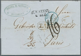 15900 Rumänien - Vorphilatelie: 1854, "BUCKAREST 4.SEP", Double Line Clear On Folded Letter Via Hermannsta - ...-1858 Prephilately