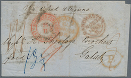 15902 Rumänien: 1855, INCOMING MAIL: Great Britain, Stampless Folded Letter Cover From MANCHESTER, NO.23 1 - Storia Postale