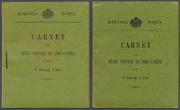 15910 Rumänien: 1906, Wohlfahrt Zwei Markenheftchen 'Carnet Eu Marci Postale De Bine-Facere 8 Bucati 1 Leu - Briefe U. Dokumente