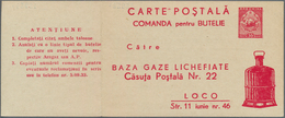 15917 Rumänien - Ganzsachen: 1958, 30 Bani Carmine, Official Illustrated Psc With Attached Receipt Part An - Interi Postali