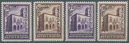 16004 San Marino: 1933, Philatelic Congress Bologna, Complete Set Of Four Values, Unmounted Mint, Signed E - Nuovi