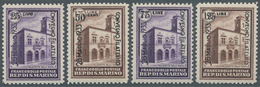 16004 San Marino: 1933, Philatelic Congress Bologna, Complete Set Of Four Values, Unmounted Mint, Signed E - Ungebraucht