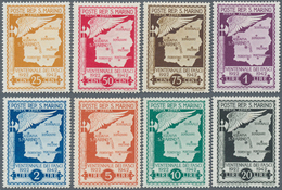 16005 San Marino: 1943, Airmail Stamps, Complete Set Without Overprint, Luxury, (Sassone N26-33), Very Rar - Neufs