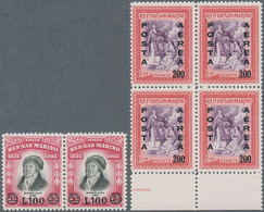16006 San Marino: 1948, Melciorre Delfico With Overprint 100 L On 15 C In The Horizontal Pair And Airmail - Ungebraucht