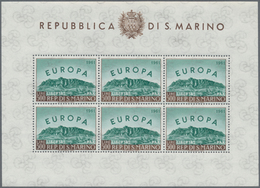 16011 San Marino: 1961, Europa, Five Little Sheets Of Six Stamps Each, All Mint Never Hinged (Mi. 1250,-) - Ungebraucht