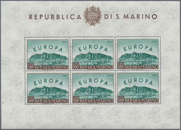 16012 San Marino: 1961, Europa, Ten Little Sheets Of Six Stamps Each, All Mint Never Hinged (Mi. 2500,-) - Nuovi