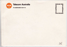 AUSTRALIE -  ENVELOPPE POSTAGE PAID Des TELECOM AUSTRALIA NEUVE - Interi Postali