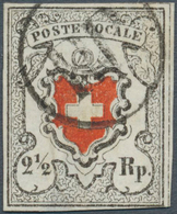 16048 Schweiz: 1850, 2 1/2 Rp. Mit Kreuzeinfassung, Allseits Gutrandig Mit ''PP'' Stempel, Gering Hell, Gepr - Nuovi