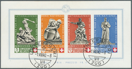 16114 Schweiz: 1940, Patria-Block 1940, Gestempelter Ausgesuchter Luxusblock, Glasklar Entwertet - UNTERÄG - Neufs