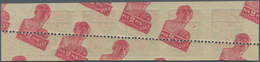 16183 Sowjetunion: 1925, 2 Rubel Arbeiter Als Postfrischer 5-er Streifen Mit Der Abart "Druck Der Farbe Ro - Storia Postale