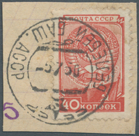 16218 Sowjetunion: 1950 Defintive 40k. Red, Typographed, Used On Piece And Tied By Belebey (Bashkortostan) - Brieven En Documenten