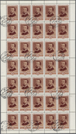 16220 Sowjetunion: 1952, 40 K Wassilij Polenow Original Sheet Of 50 Stamps With Various Varities, Used - Brieven En Documenten