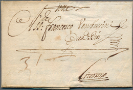 16243 Spanien - Vorphilatelie: 1685, Complete Folded Letter Cover From CADIZ (manuscript Cadice), Sent To - ...-1850 Préphilatélie