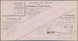 16249 Spanien: 1873, 2 Private, Extensively Preprinted And Illustrated Postcard Forms "CUENTOS DE SALON Po - Usati