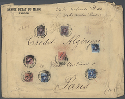 16269 Spanische Post In Marokko: 1917, 2 X 10 C Red, 3 X 25 C Blue, 1 Pta Lilac And 2 X 4 Pta Violet, Mixe - Maroc Espagnol