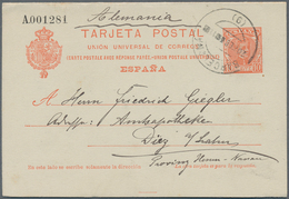 16274 Spanien - Ganzsachen: 1911, 10 Cent. Double Stationery Card With Questionpart Used As Business Mail - 1850-1931